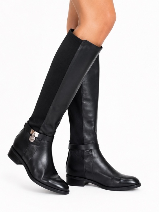 Michael Kors Shoes - Michael Kors Hamilton Stretch Leather Knee High Riding Boots Women’s Size 9M